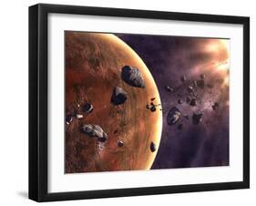 Artist's Concept of a Supernova About to Incinerate This Planetary System-Stocktrek Images-Framed Premium Photographic Print