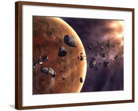 Artist's Concept of a Supernova About to Incinerate This Planetary System-Stocktrek Images-Framed Photographic Print