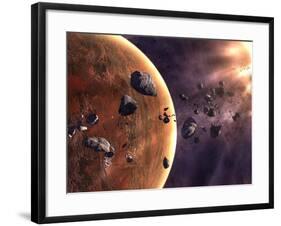 Artist's Concept of a Supernova About to Incinerate This Planetary System-Stocktrek Images-Framed Photographic Print