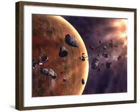 Artist's Concept of a Supernova About to Incinerate This Planetary System-Stocktrek Images-Framed Photographic Print