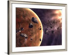 Artist's Concept of a Supernova About to Incinerate This Planetary System-Stocktrek Images-Framed Photographic Print