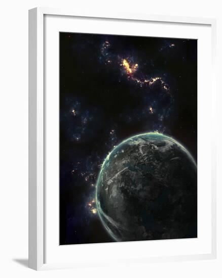 Artist's Concept of a Terrestrial Planet-Stocktrek Images-Framed Photographic Print