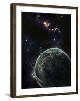 Artist's Concept of a Terrestrial Planet-Stocktrek Images-Framed Photographic Print