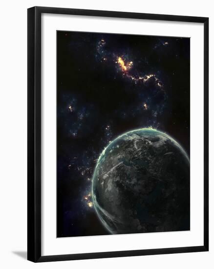 Artist's Concept of a Terrestrial Planet-Stocktrek Images-Framed Photographic Print