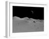 Artist's Concept of a View across the Surface of the Moon Towards Earth in the Distance-Stocktrek Images-Framed Photographic Print