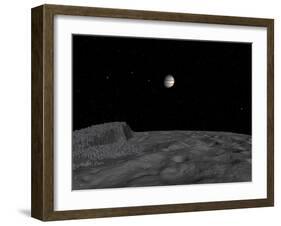 Artist's Concept of a View across the Surface of Themisto Towards Jupiter and its Moons-Stocktrek Images-Framed Photographic Print