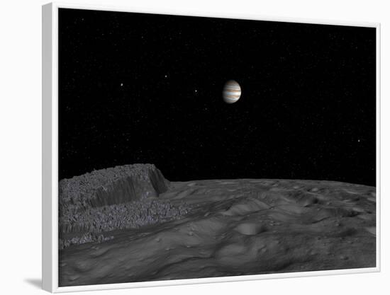 Artist's Concept of a View across the Surface of Themisto Towards Jupiter and its Moons-Stocktrek Images-Framed Photographic Print