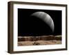 Artist's Concept of a View Towards Jupiter across the Surface of Io-Stocktrek Images-Framed Premium Photographic Print