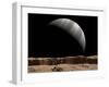 Artist's Concept of a View Towards Jupiter across the Surface of Io-Stocktrek Images-Framed Premium Photographic Print