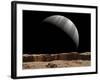 Artist's Concept of a View Towards Jupiter across the Surface of Io-Stocktrek Images-Framed Photographic Print