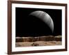 Artist's Concept of a View Towards Jupiter across the Surface of Io-Stocktrek Images-Framed Photographic Print