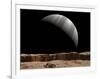 Artist's Concept of a View Towards Jupiter across the Surface of Io-Stocktrek Images-Framed Photographic Print