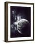 Artist's Concept of a Windy Planet with a Thick Atmosphere-Stocktrek Images-Framed Photographic Print