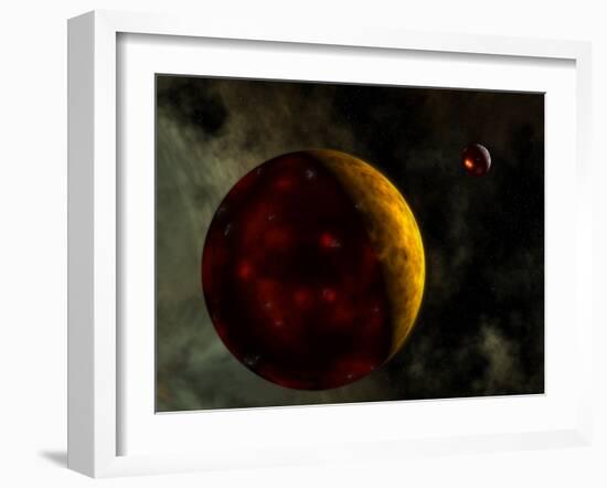 Artist's Concept of a Young, Turbulent Earth-Stocktrek Images-Framed Photographic Print