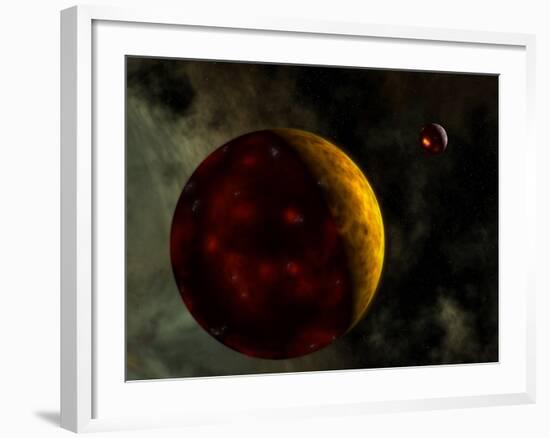 Artist's Concept of a Young, Turbulent Earth-Stocktrek Images-Framed Photographic Print