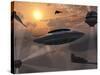 Artist's Concept of Alien Stealth Technology-Stocktrek Images-Stretched Canvas