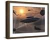 Artist's Concept of Alien Stealth Technology-Stocktrek Images-Framed Premium Photographic Print