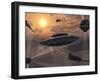 Artist's Concept of Alien Stealth Technology-Stocktrek Images-Framed Premium Photographic Print