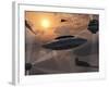 Artist's Concept of Alien Stealth Technology-Stocktrek Images-Framed Photographic Print