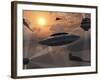 Artist's Concept of Alien Stealth Technology-Stocktrek Images-Framed Photographic Print