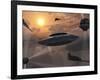 Artist's Concept of Alien Stealth Technology-Stocktrek Images-Framed Photographic Print