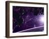 Artist's Concept of an Asteroid Field Against a Celestial Background-Stocktrek Images-Framed Photographic Print