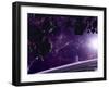 Artist's Concept of an Asteroid Field Against a Celestial Background-Stocktrek Images-Framed Photographic Print