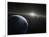 Artist's Concept of an Astroid Belt Photograph - Outer Space-Lantern Press-Framed Art Print