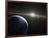 Artist's Concept of an Astroid Belt Photograph - Outer Space-Lantern Press-Framed Art Print