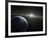 Artist's Concept of an Astroid Belt Photograph - Outer Space-Lantern Press-Framed Art Print