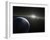 Artist's Concept of an Astroid Belt Photograph - Outer Space-Lantern Press-Framed Art Print