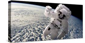 Artist's Concept of an Astronaut Floating in Outer Space-Stocktrek Images-Stretched Canvas