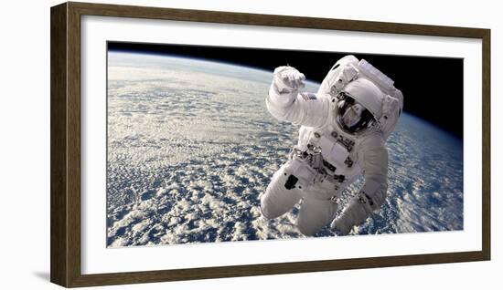 Artist's Concept of an Astronaut Floating in Outer Space-Stocktrek Images-Framed Photographic Print