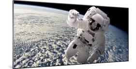 Artist's Concept of an Astronaut Floating in Outer Space-Stocktrek Images-Mounted Photographic Print