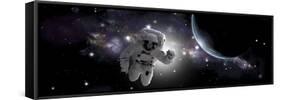 Artist's Concept of an Astronaut Floating in Outer Space-Stocktrek Images-Framed Stretched Canvas