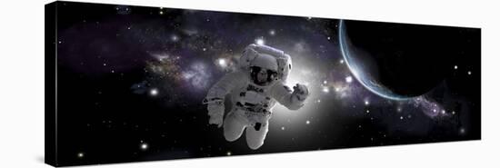 Artist's Concept of an Astronaut Floating in Outer Space-Stocktrek Images-Stretched Canvas