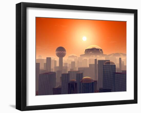Artist's Concept of an Earth Buried by Layers of Cities Built by Generations of Our Descendants-Stocktrek Images-Framed Premium Photographic Print