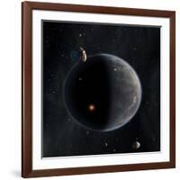 Artist's Concept of an Earth-Like Planet Rich in Carbon and Dry-null-Framed Art Print