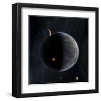 Artist's Concept of an Earth-Like Planet Rich in Carbon and Dry-null-Framed Art Print