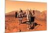 Artist's Concept of Astronauts Setting Up Weather Monitoring Equipment on Mars-null-Mounted Art Print