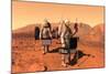 Artist's Concept of Astronauts Setting Up Weather Monitoring Equipment on Mars-null-Mounted Art Print