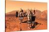 Artist's Concept of Astronauts Setting Up Weather Monitoring Equipment on Mars-null-Stretched Canvas