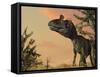 Artist's Concept of Cryolophosaurus-Stocktrek Images-Framed Stretched Canvas