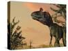 Artist's Concept of Cryolophosaurus-Stocktrek Images-Stretched Canvas