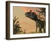 Artist's Concept of Cryolophosaurus-Stocktrek Images-Framed Photographic Print