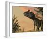 Artist's Concept of Cryolophosaurus-Stocktrek Images-Framed Photographic Print