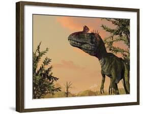 Artist's Concept of Cryolophosaurus-Stocktrek Images-Framed Photographic Print