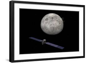 Artist's Concept of Dawn Spacecraft Approaching the Dwarf Planet Ceres-Stocktrek Images-Framed Art Print