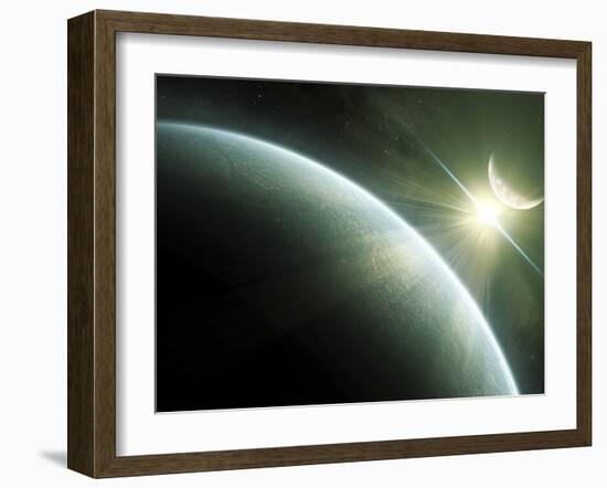 Artist's Concept of Epsilon Eridani, a Possible Habitable Planet-Stocktrek Images-Framed Photographic Print