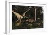 Artist's Concept of Fauna That Was Dominant in the Early Cretaceous Period-Stocktrek Images-Framed Premium Giclee Print